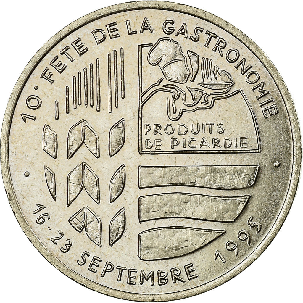 France, Token, 5 écus Poix de Picardie - Gastronomie, 1995, AU(55-58)
