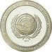 France, Medal, ONU, Paix, Colombe, 1972, MS(63), Silver