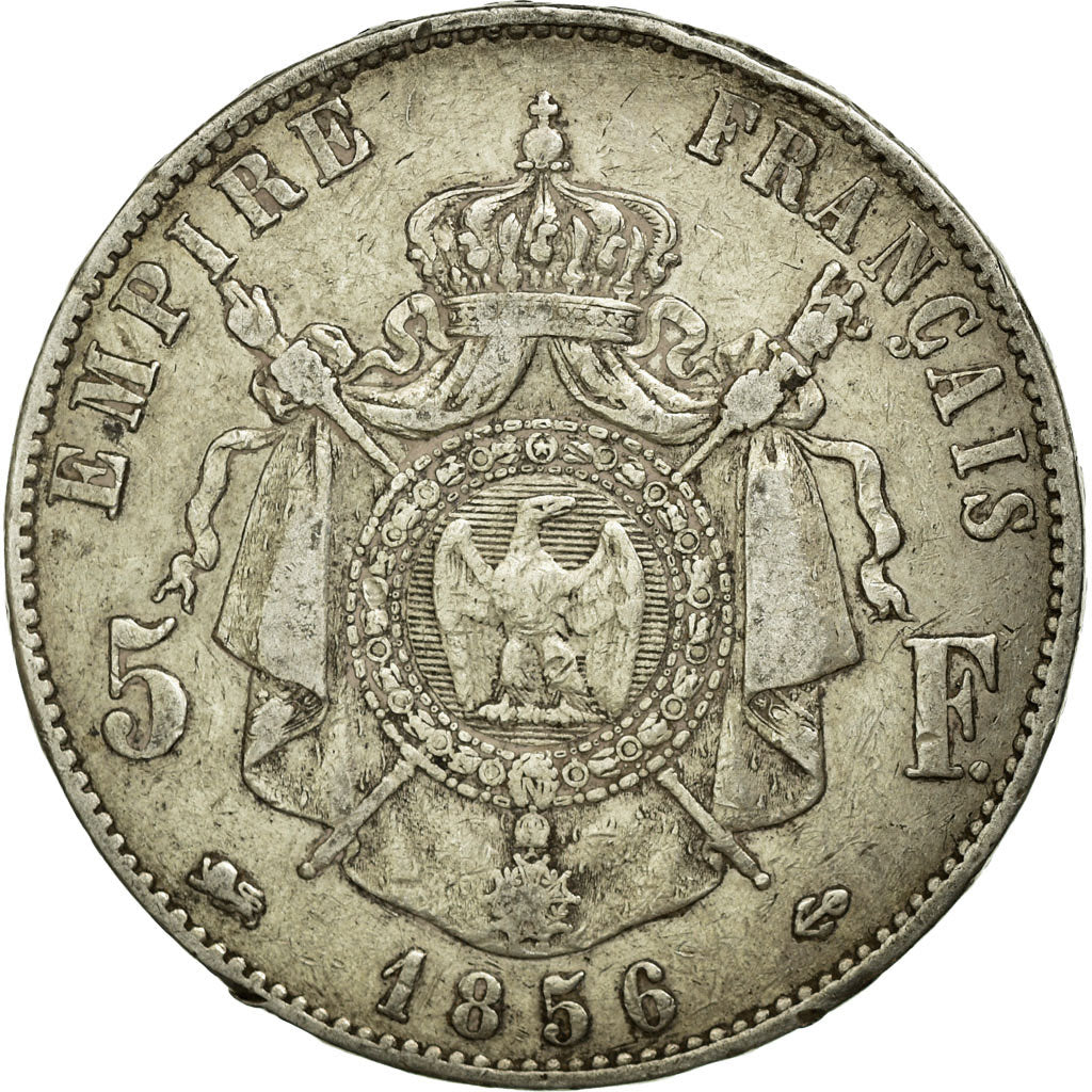 Münze, Frankreich, Napoleon III, Napoléon III, 5 Francs, 1856, Lyon, S+