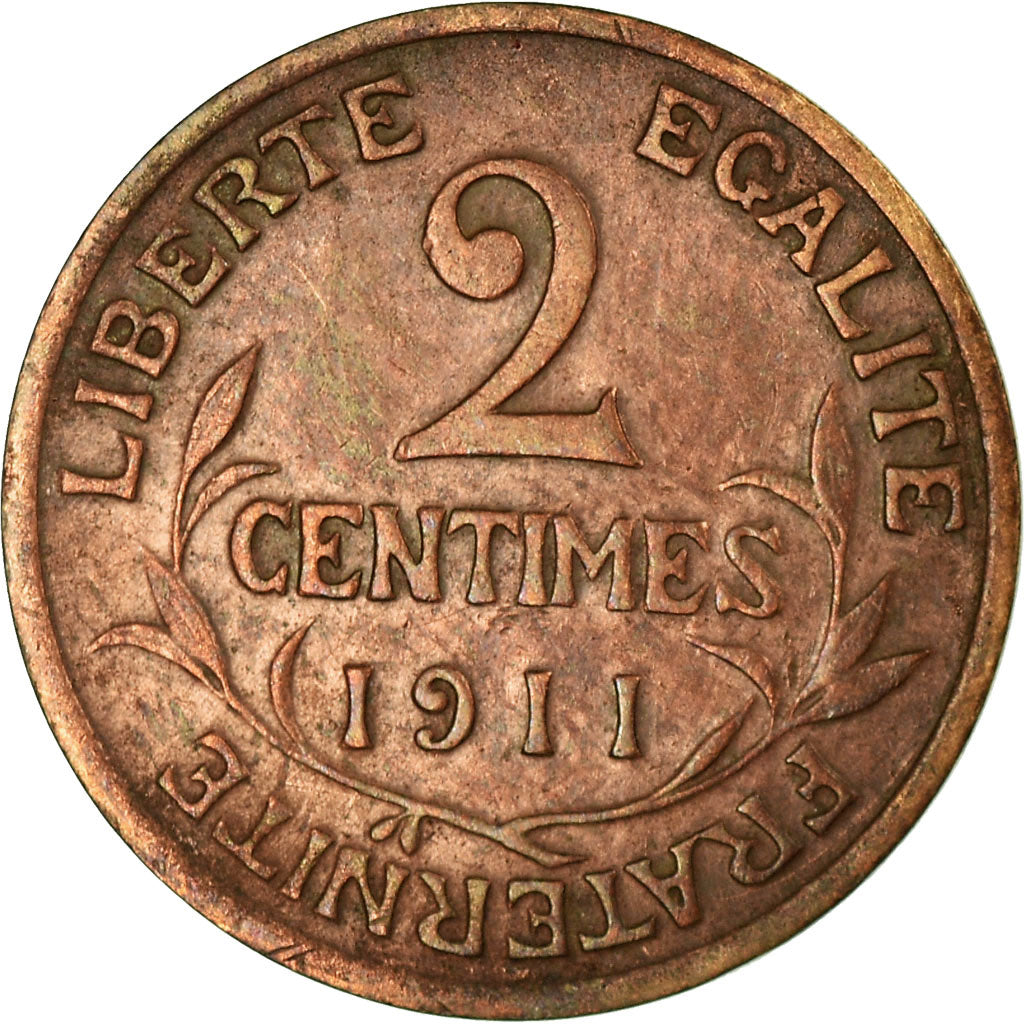 Coin, France, Dupuis, 2 Centimes, 1911, Paris, VF(30-35), Bronze, KM:841
