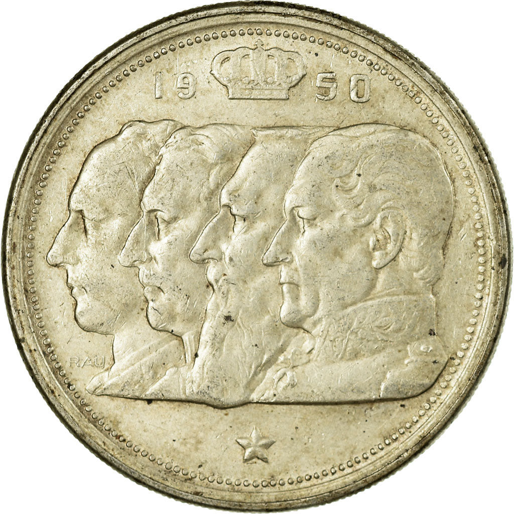 Coin, Belgium, 100 Francs, 100 Frank, 1950, EF(40-45), Silver, KM:138.1