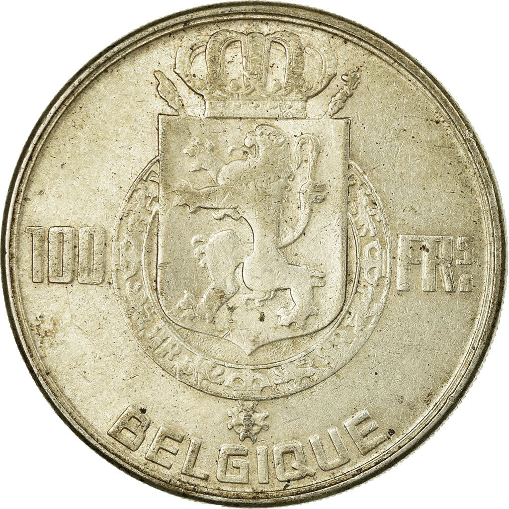 Coin, Belgium, 100 Francs, 100 Frank, 1950, EF(40-45), Silver, KM:138.1