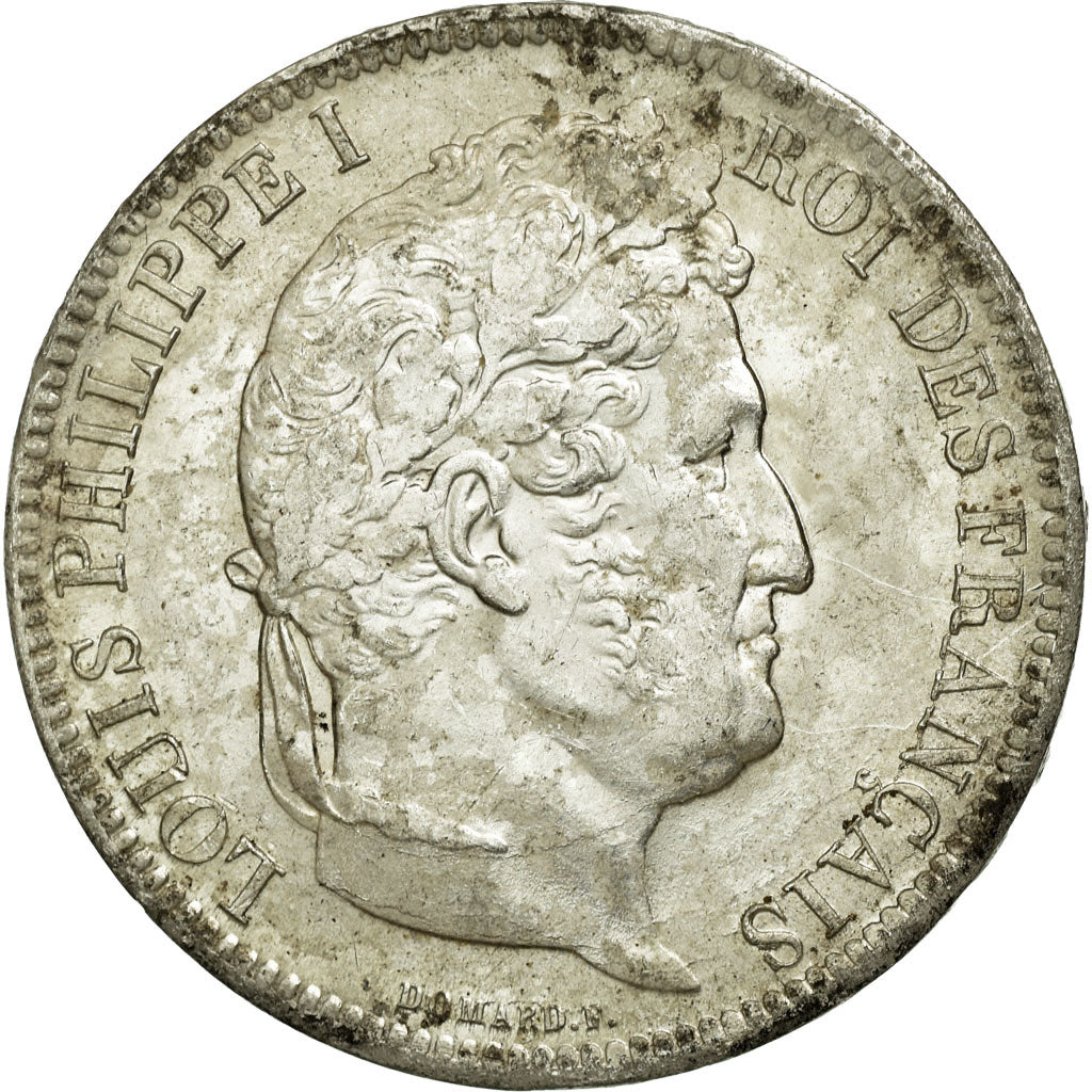 Moneda, Francia, Louis-Philippe, 5 Francs, 1831, Rouen, MBC+, Plata, KM:745.2