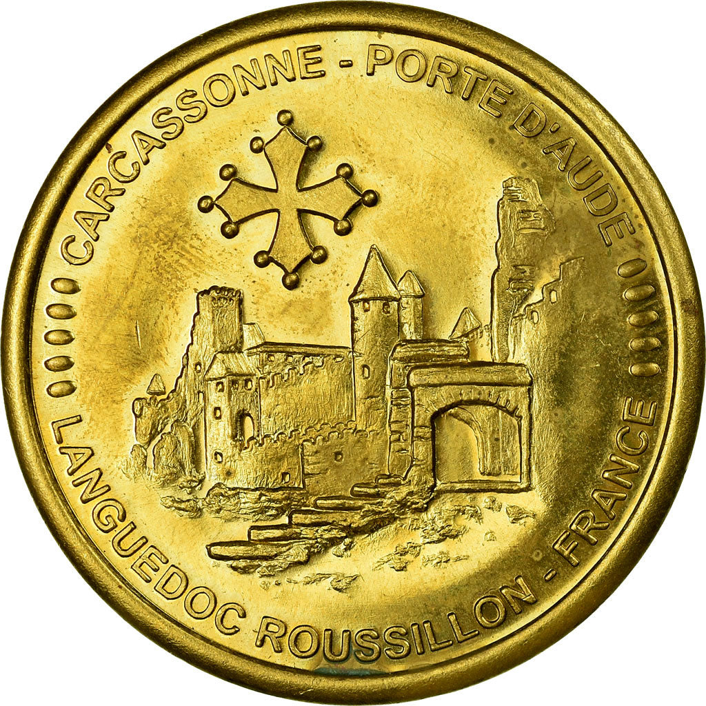 Francia, Token, Jetón turístico, Carcassonne - La porte d'Aude, Médaille