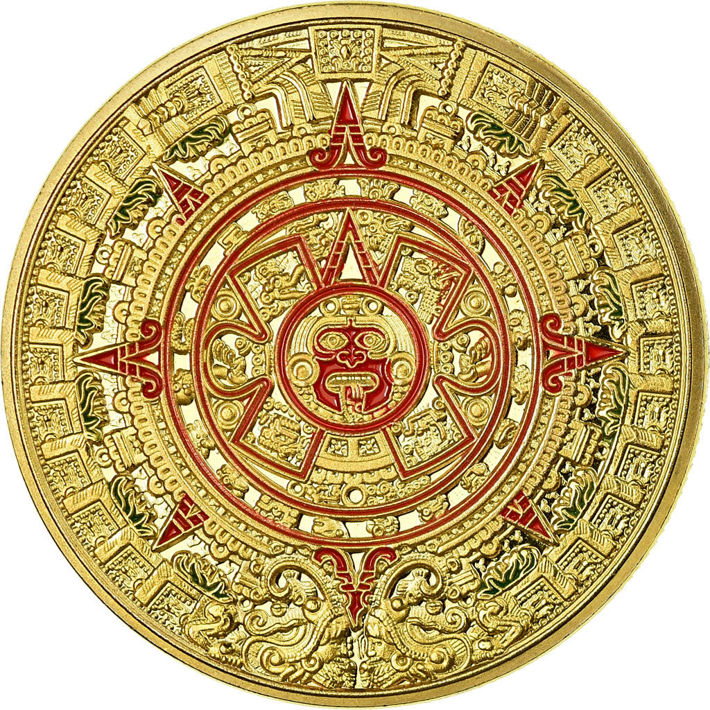 Francia, Token, Jetón turístico, Calendrier Atzèque, MBC, Aluminio y