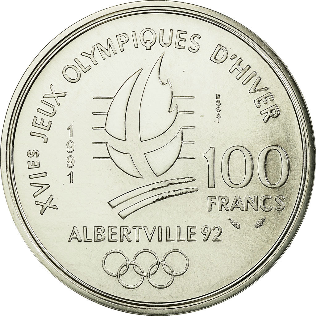 Munten, Frankrijk, 100 Francs, 1991, Paris, ESSAI, FDC, Zilver, Gadoury:C18