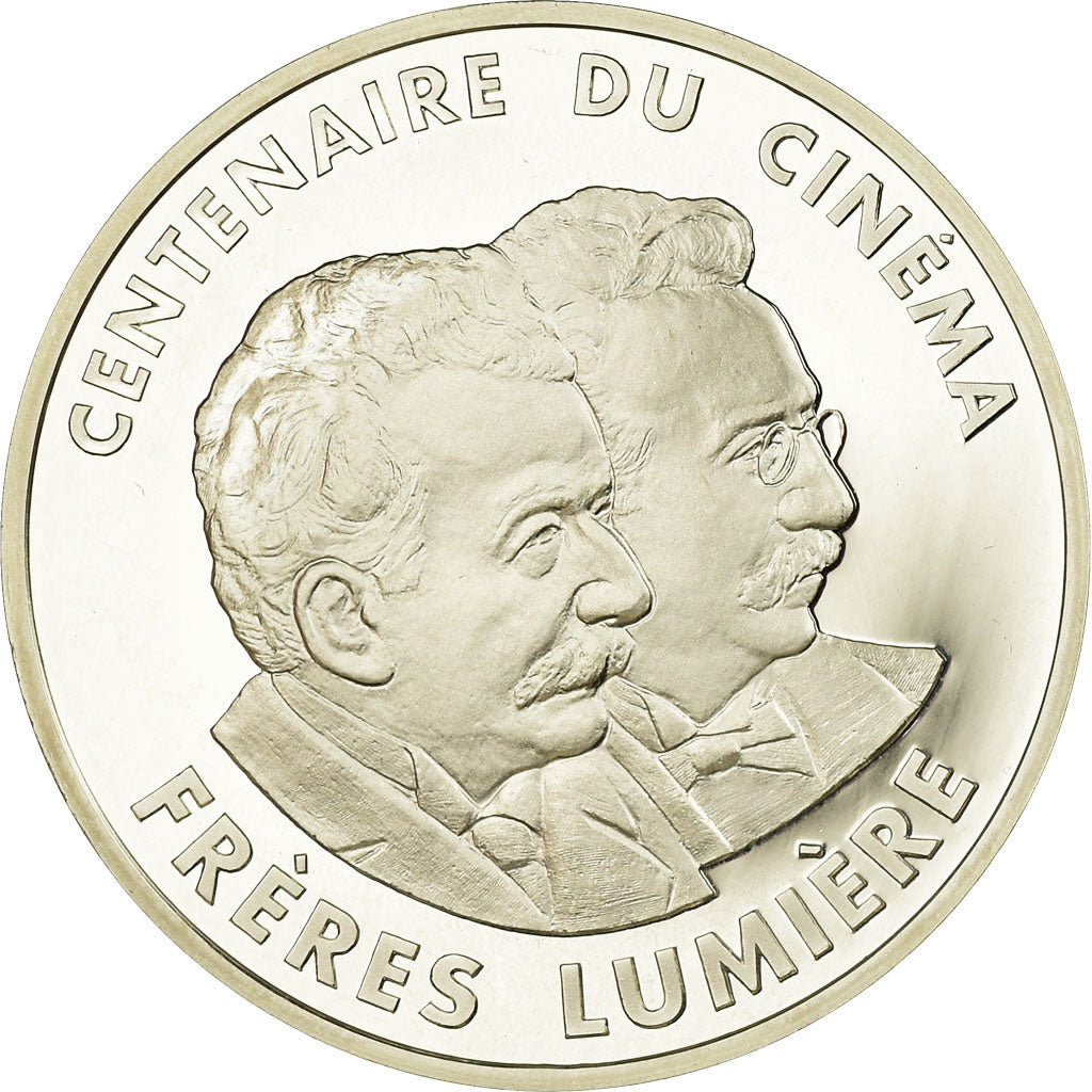 Munten, Frankrijk, Frères Lumière, 100 Francs, 1995, BE, FDC, Zilver, KM:1072