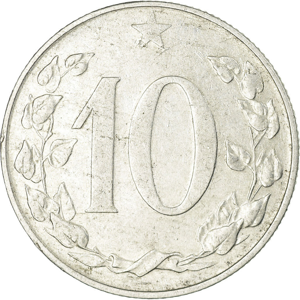Münze, Tschechoslowakei, 10 Haleru, 1954, SS, Aluminium, KM:38