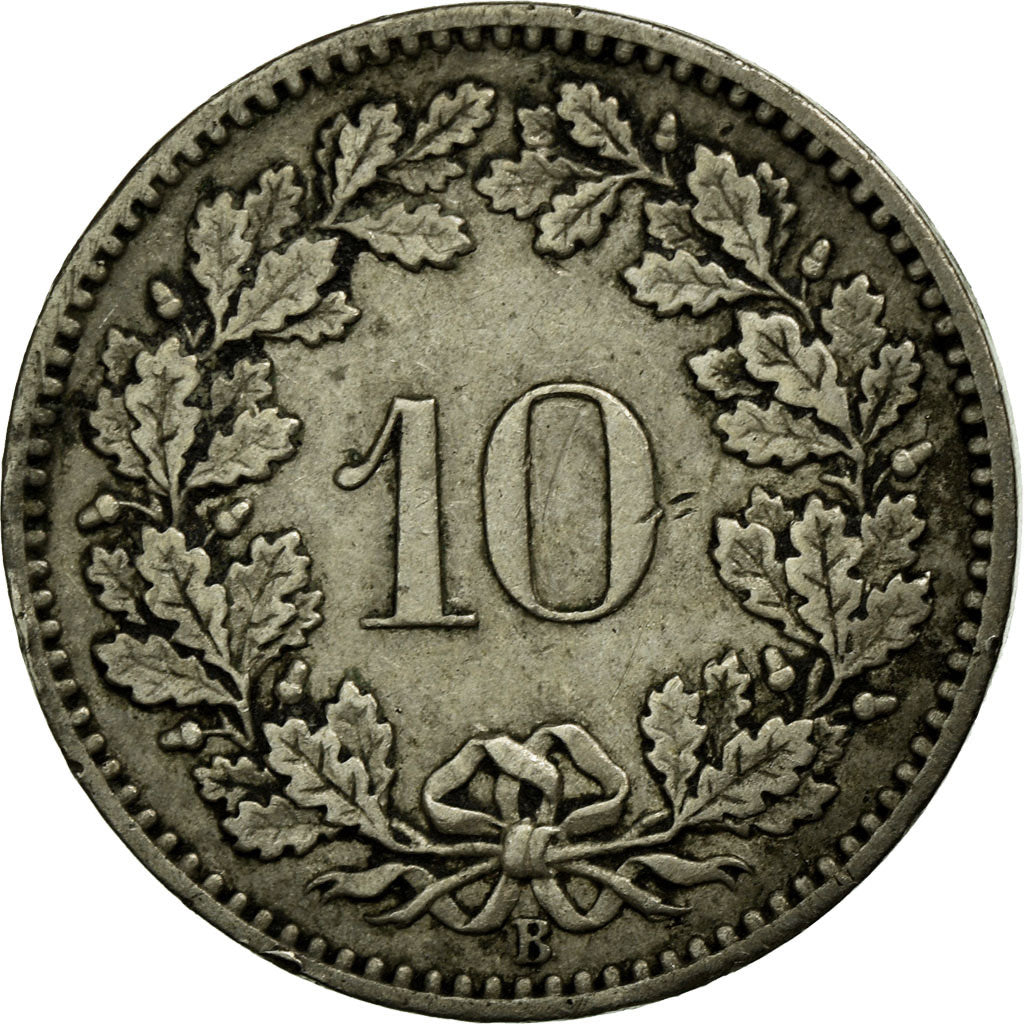Coin, Switzerland, 10 Rappen, 1897, Bern, EF(40-45), Copper-nickel, KM:27