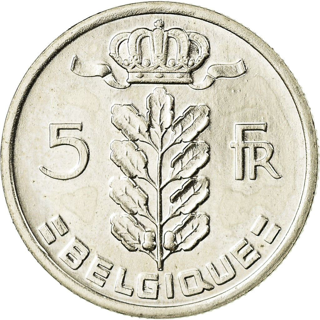 Münze, Belgien, 5 Francs, 5 Frank, 1980, UNZ, Copper-nickel, KM:134.1