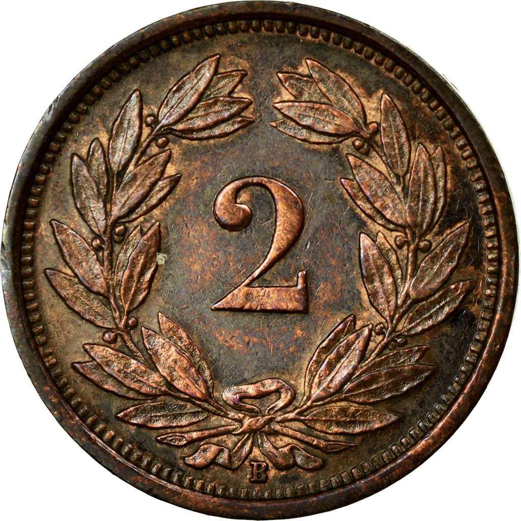 Coin, Switzerland, 2 Rappen, 1936, Bern, AU(55-58), Bronze, KM:4.2a