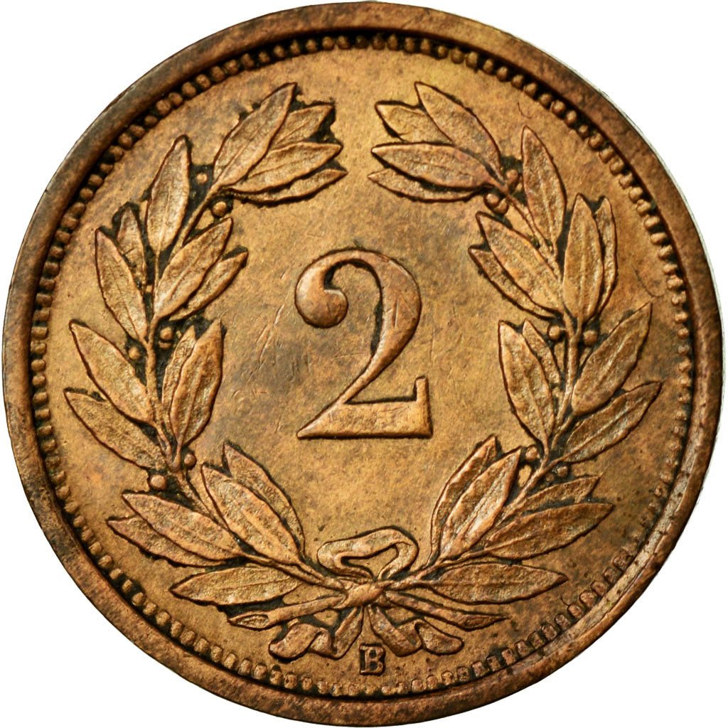 Coin, Switzerland, 2 Rappen, 1934, Bern, AU(50-53), Bronze, KM:4.2a