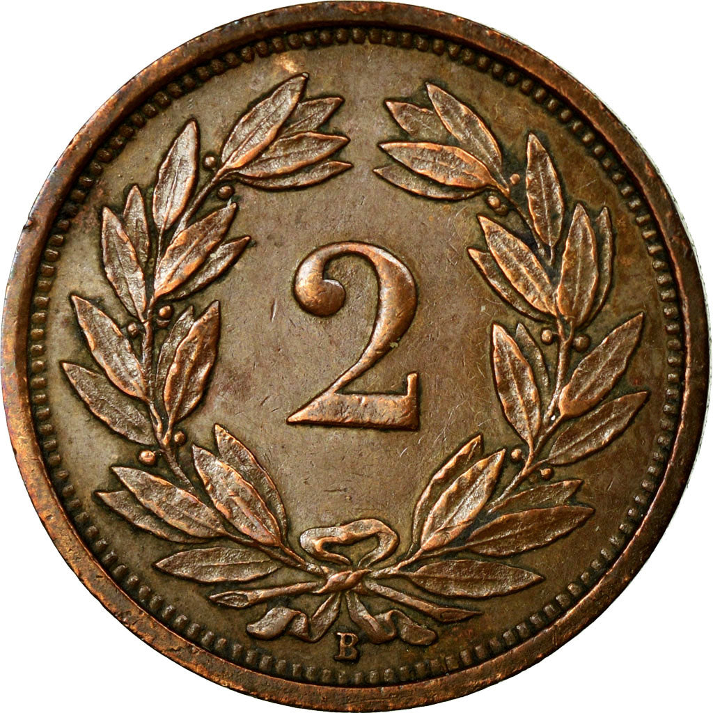 Coin, Switzerland, 2 Rappen, 1928, Bern, AU(50-53), Bronze, KM:4.2