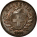 Coin, Switzerland, 2 Rappen, 1904, Bern, AU(50-53), Bronze, KM:4.2