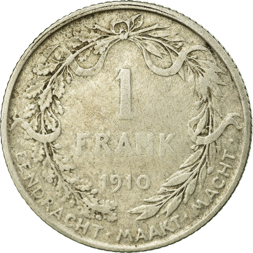 Monnaie, Belgique, Franc, 1910, TB+, Argent, KM:73.1