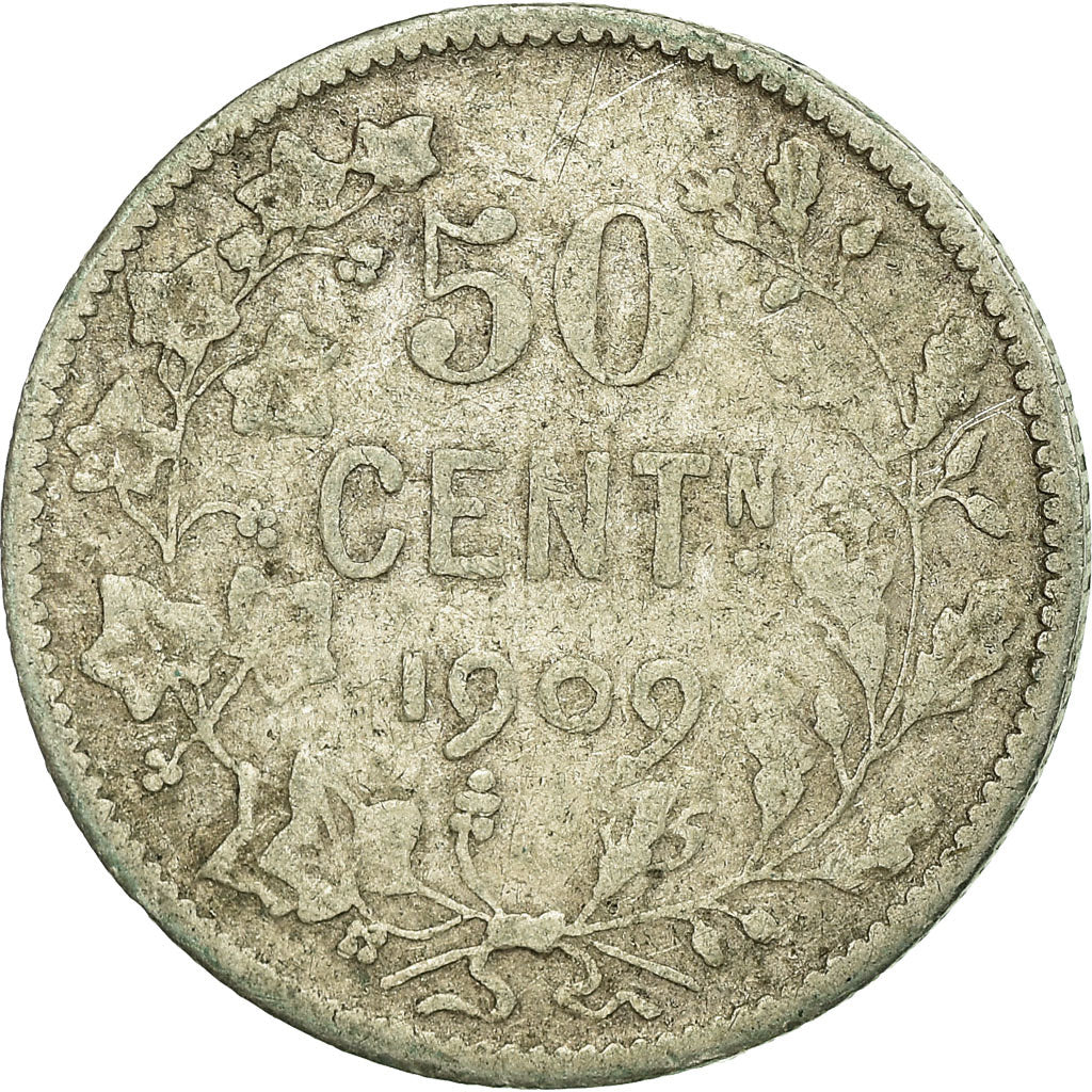 Coin, Belgium, 50 Centimes, 1909, VF(30-35), Silver, KM:61.1