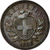 Coin, Switzerland, 2 Rappen, 1898, Bern, AU(50-53), Bronze, KM:4.2