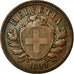 Coin, Switzerland, 2 Rappen, 1899, Bern, AU(55-58), Bronze, KM:4.2