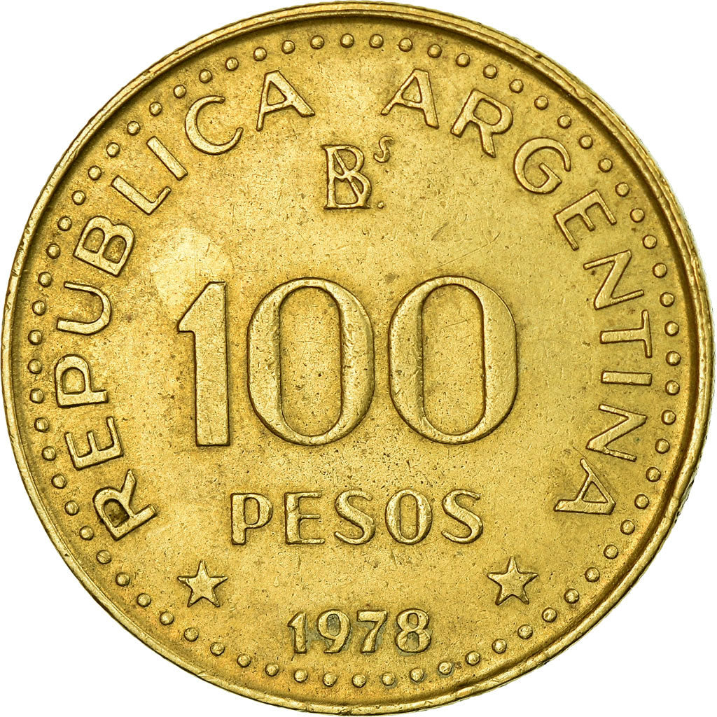 Coin, Argentina, 100 Pesos, 1978, EF(40-45), Aluminum-Bronze, KM:82