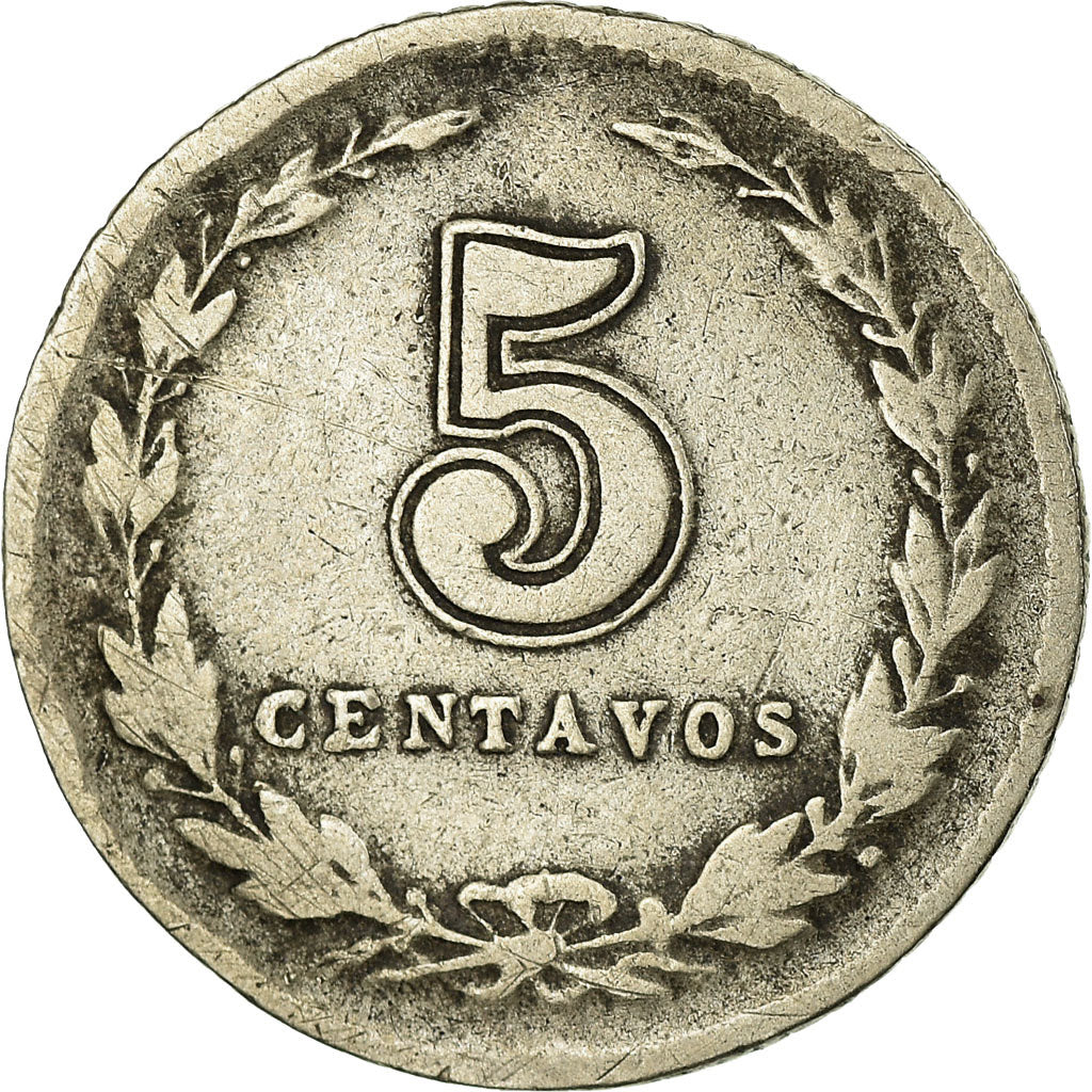 Moeda, Argentina, 5 Centavos, 1924, VF(30-35), Cobre-níquel, KM:34