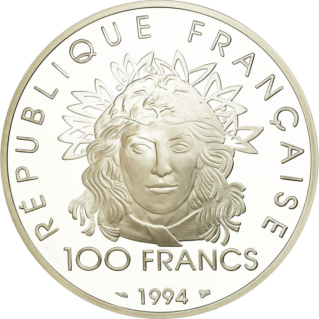 Munten, Frankrijk, 100 Francs, 1994, BE, FDC, Zilver, KM:1048, Gadoury:C91