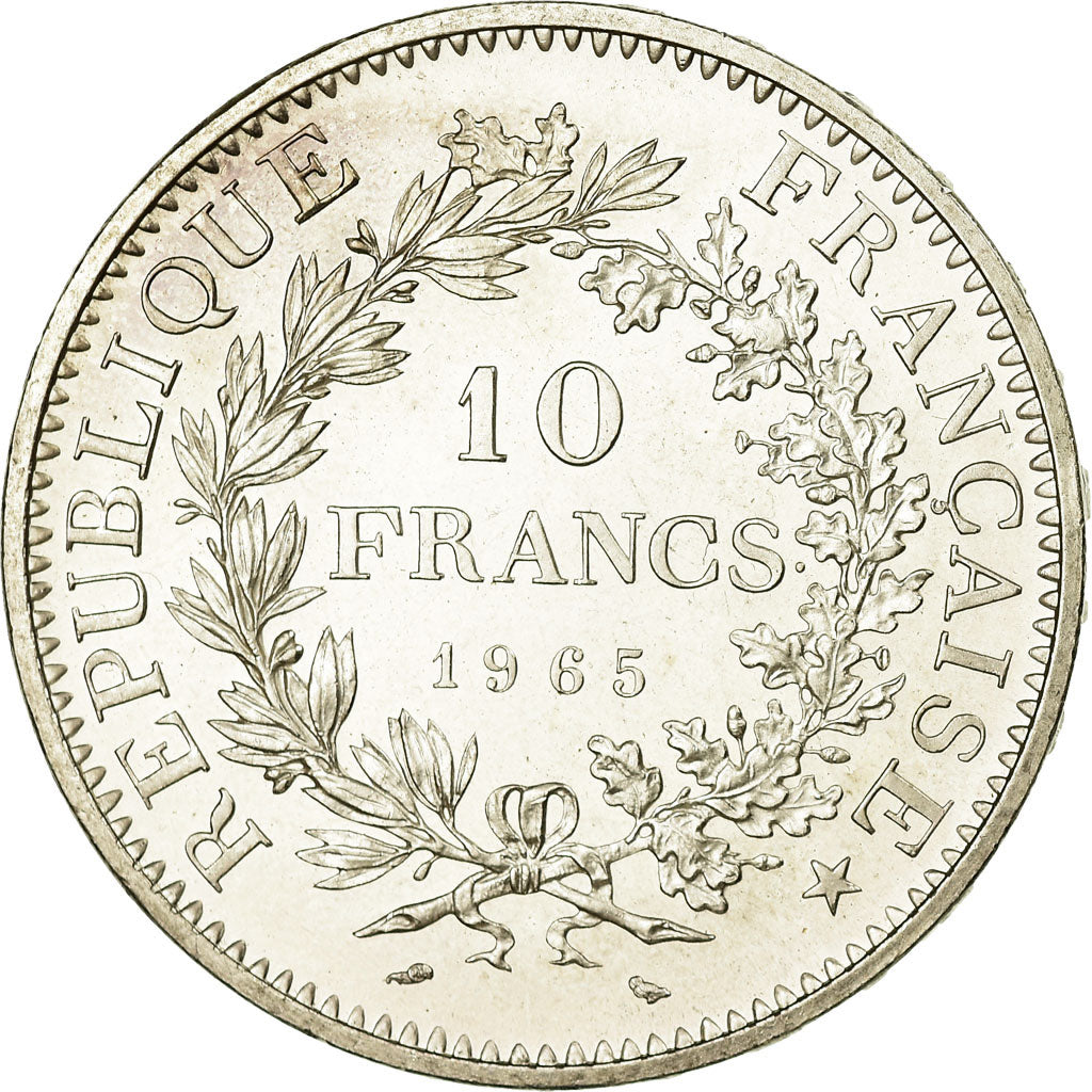 Moneta, Francia, Hercule, 10 Francs, 1965, Paris, FDC, Argento, KM:932
