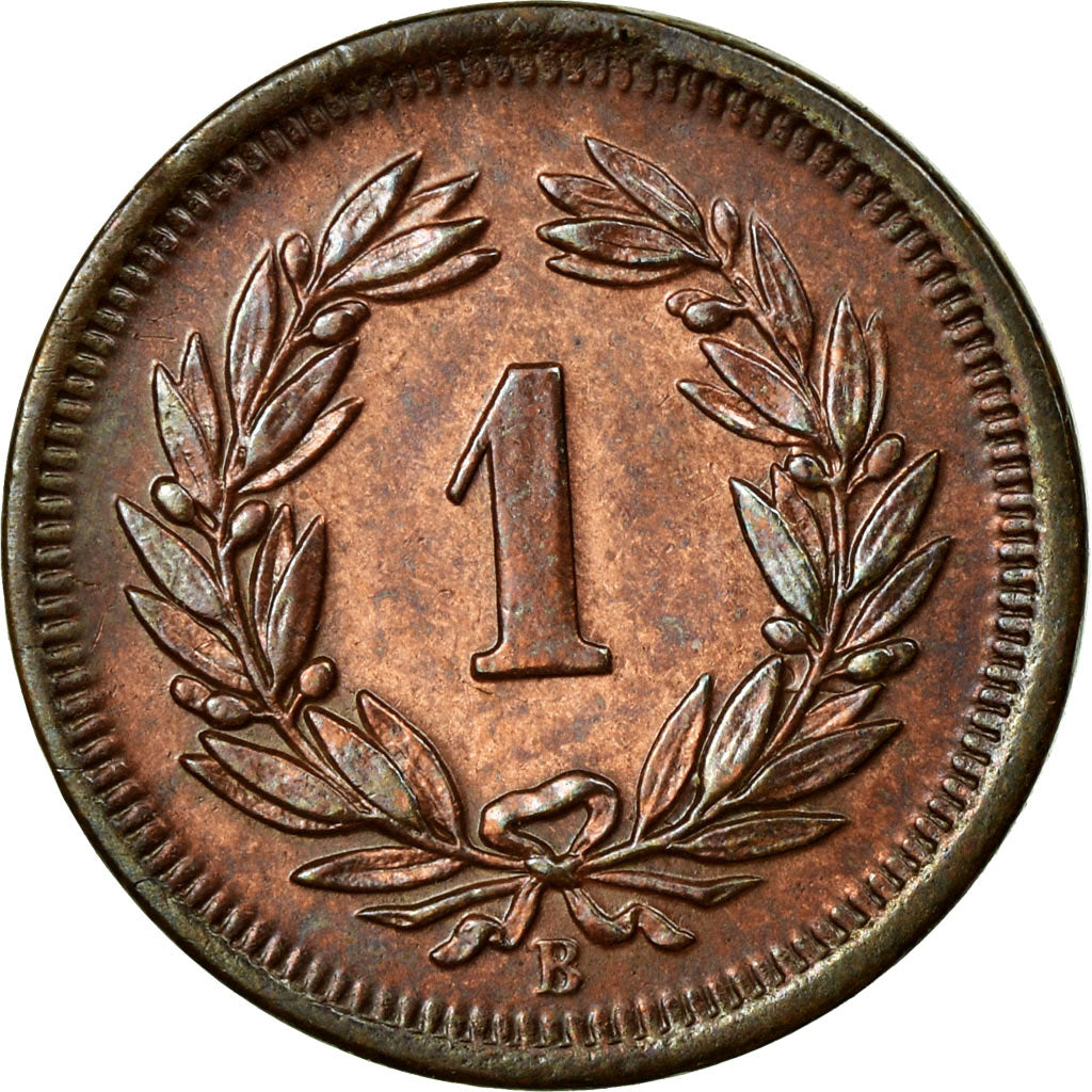 Coin, Switzerland, Rappen, 1906, Bern, AU(50-53), Bronze, KM:3.2