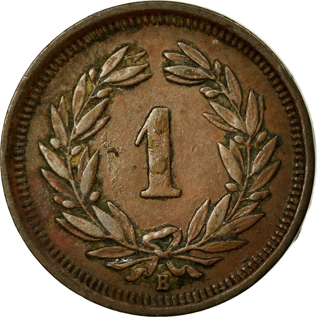 Coin, Switzerland, Rappen, 1911, Bern, EF(40-45), Bronze, KM:3.2