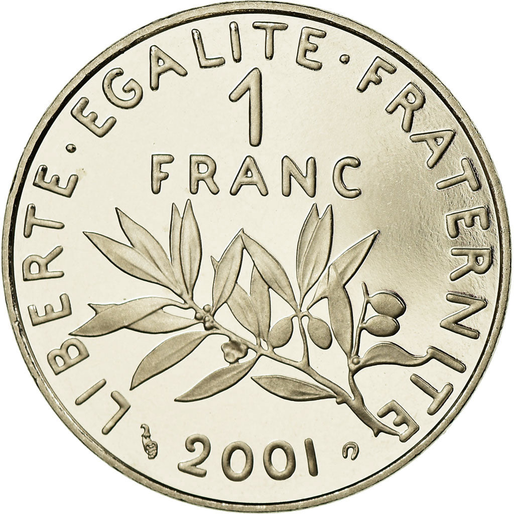 Coin, France, Semeuse, Franc, 2001, Paris, BE, MS(65-70), Nickel, KM:925.2