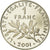 Coin, France, Semeuse, Franc, 2001, Paris, BE, MS(65-70), Nickel, KM:925.2