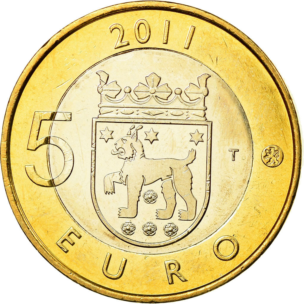 Finland, 5 Euro, Provinces - Tavastia, 2011, PR, Bi-Metallic, KM:161