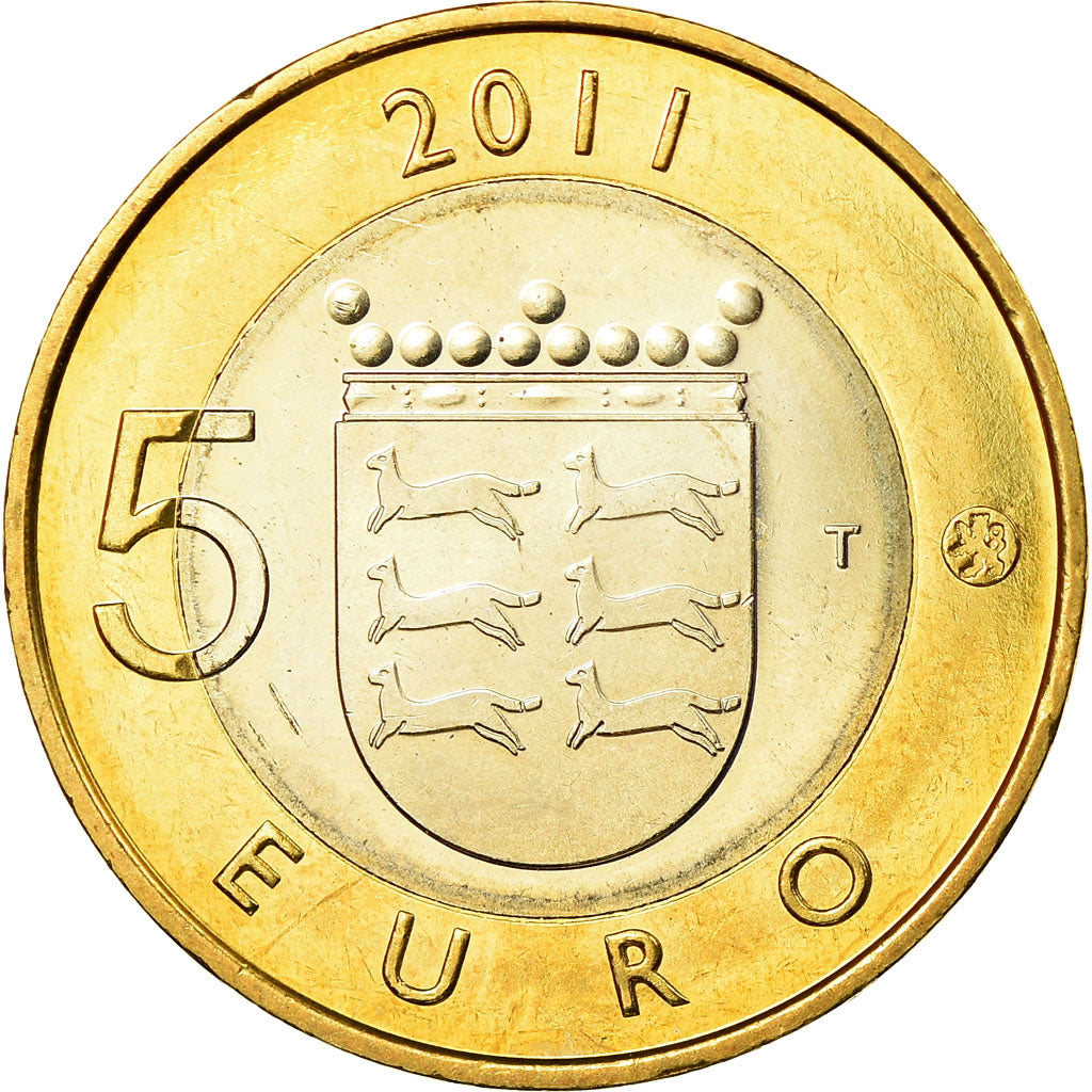 Finlandia, 5 Euro, Provinces - Northern Ostrobothnia, 2011, EBC, Bimetálico