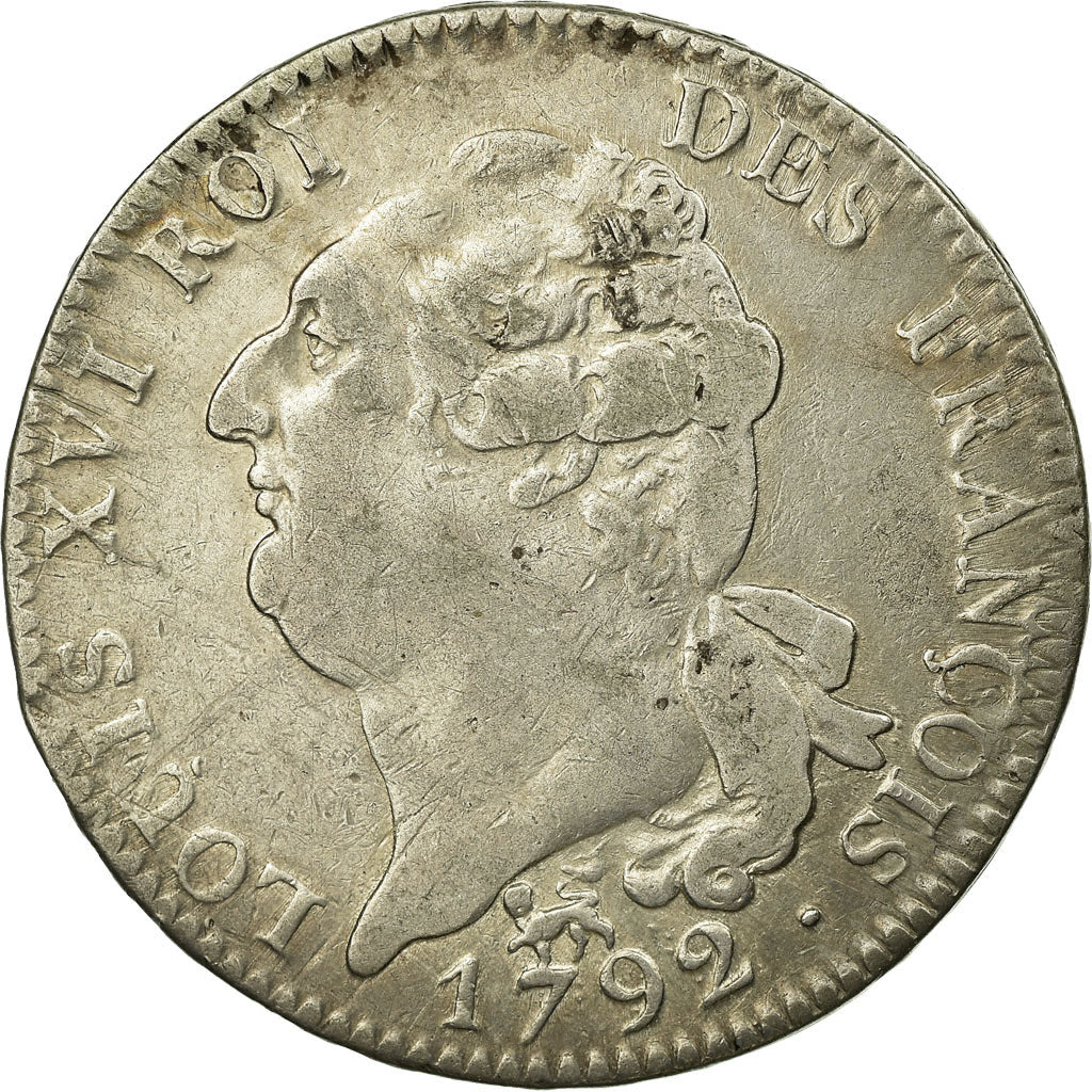 France, Louis XVI, Écu de 6 livres françois, 1792 / AN 4, Paris, 2nd semestre