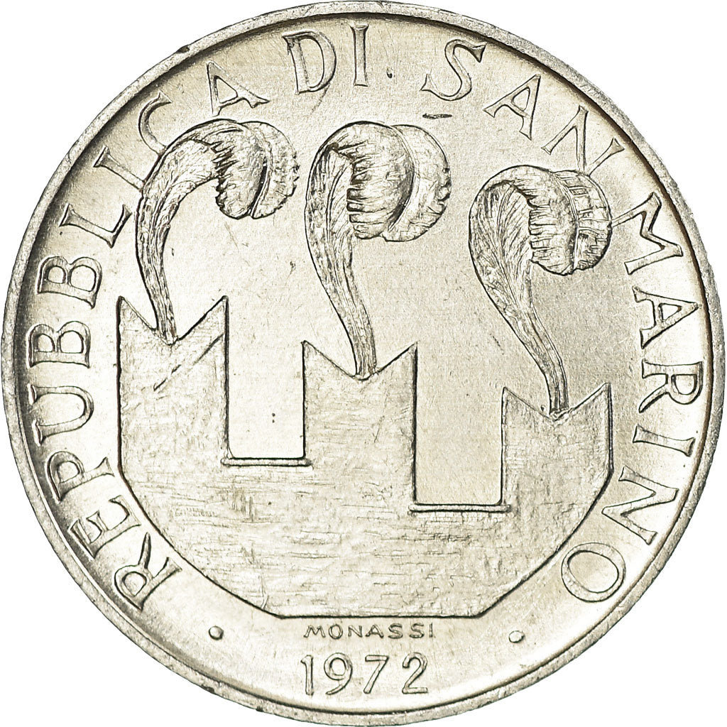 Moneta, San Marino, 10 Lire, 1972, Rome, SPL, Alluminio, KM:17