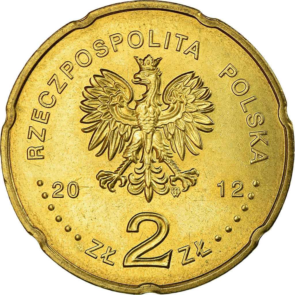 Moeda, Polónia, 2 Zlote, 2012, Warsaw, AU(55-58), Latão, KM:816