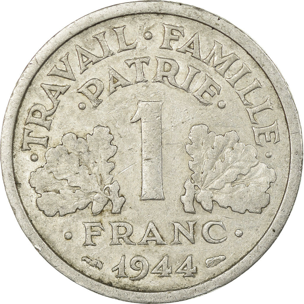 Monnaie, France, Bazor, Franc, 1944, Rouen, TB+, Aluminium, Gadoury:471