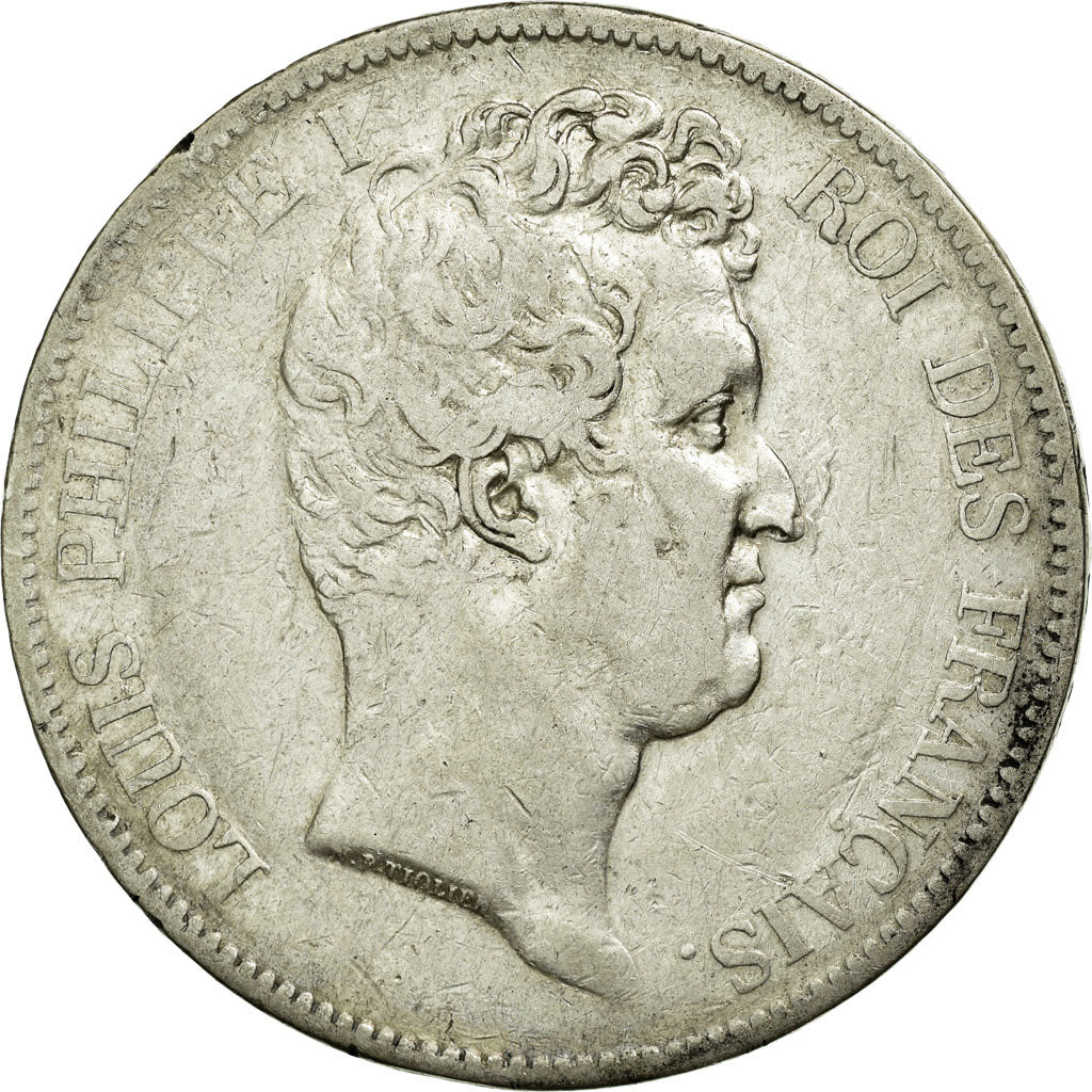 Moneda, Francia, Louis-Philippe, 5 Francs, 1831, Nantes, BC+, Plata, KM:735.12