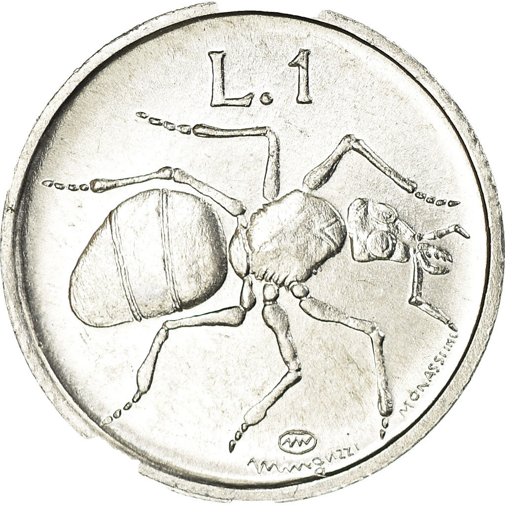 Moneta, San Marino, Lira, 1974, Rome, MS(65-70), Aluminium, KM:30