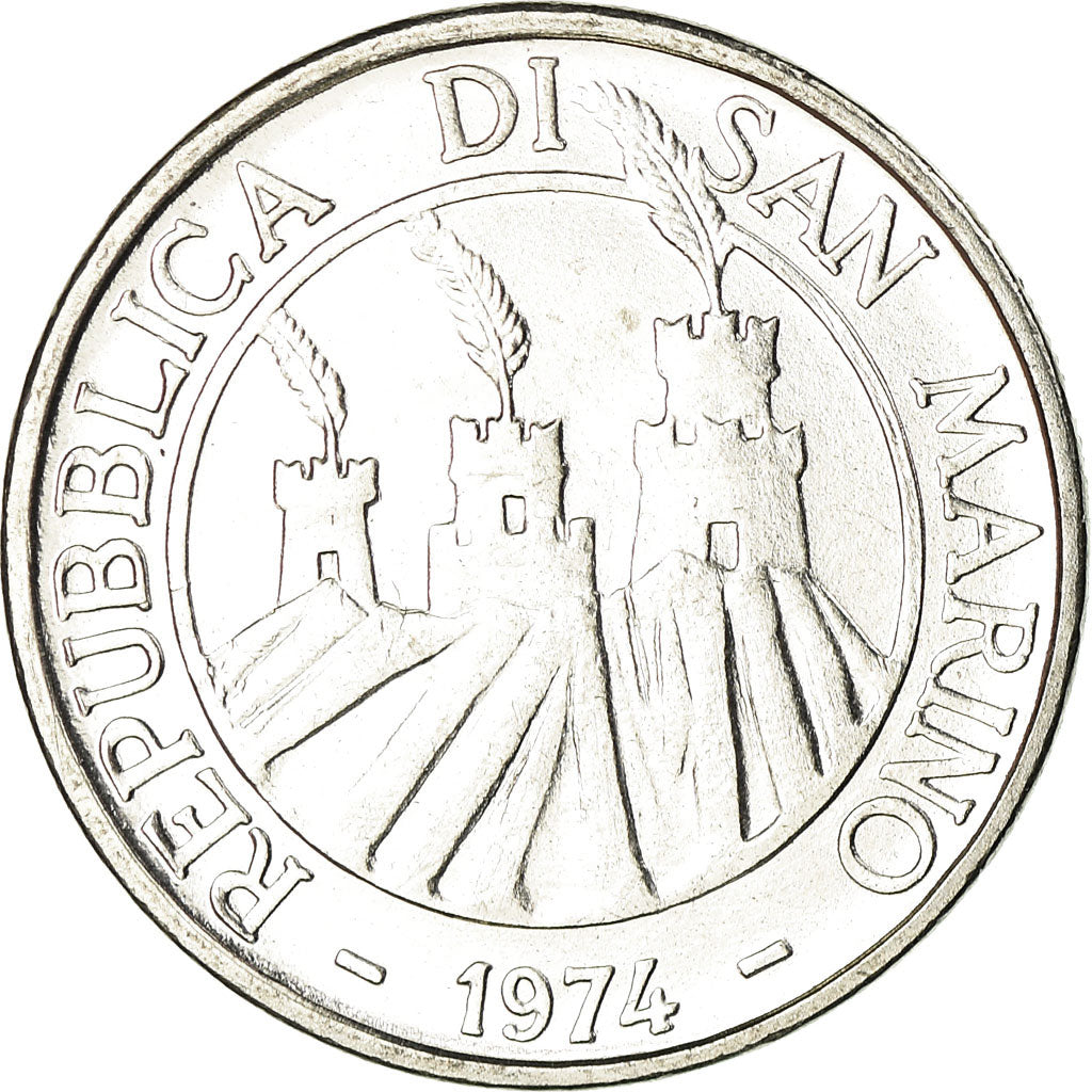 Monnaie, San Marino, 50 Lire, 1974, Rome, FDC, Steel, KM:35