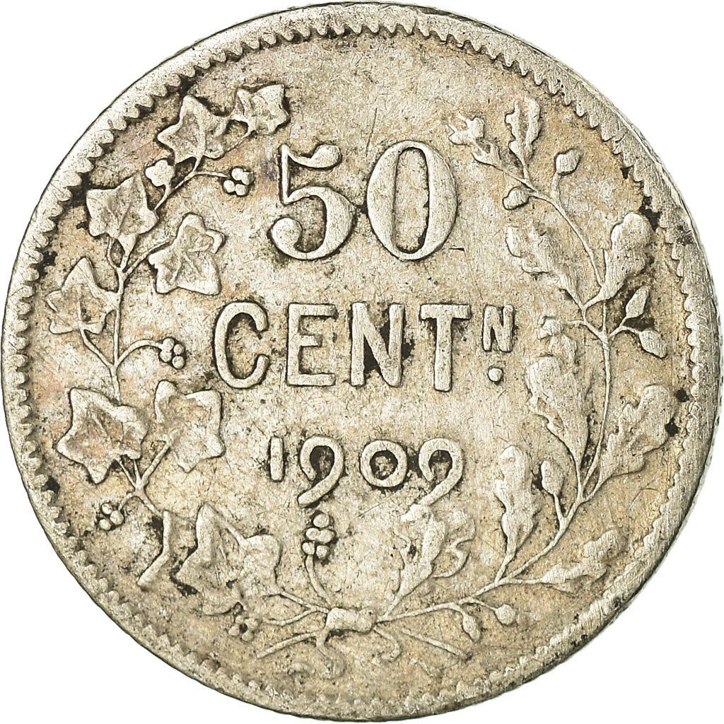 Coin, Belgium, 50 Centimes, 1909, VF(30-35), Silver, KM:61.1