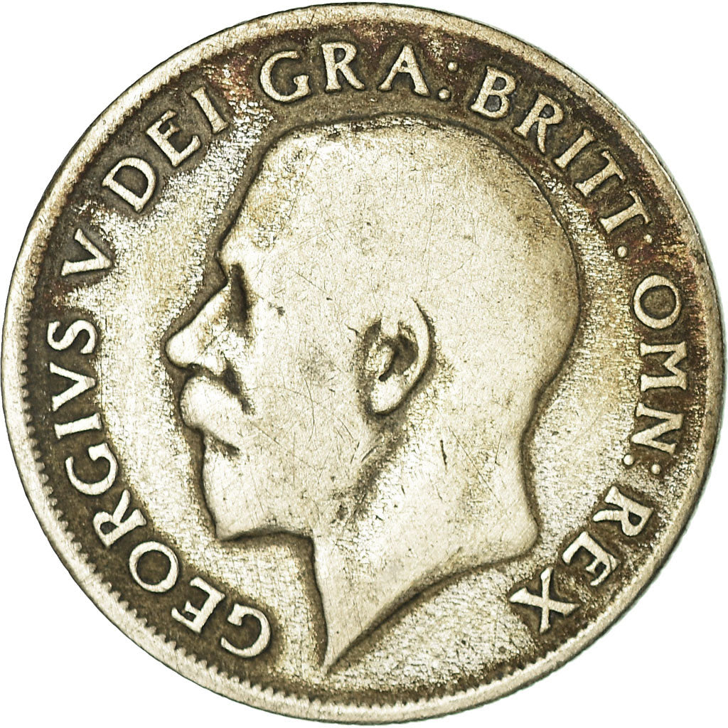 Moneda, Gran Bretaña, George V, Shilling, 1921, BC+, Plata, KM:816a