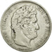 Moneda, Francia, Louis-Philippe, 5 Francs, 1844, Strasbourg, BC+, Plata