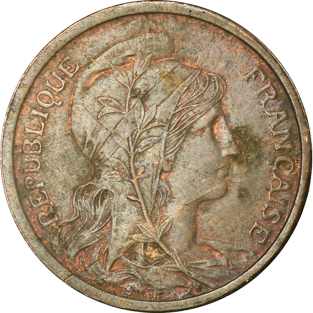 Moneta, Francia, Dupuis, 2 Centimes, 1899, Paris, BB, Bronzo, KM:841