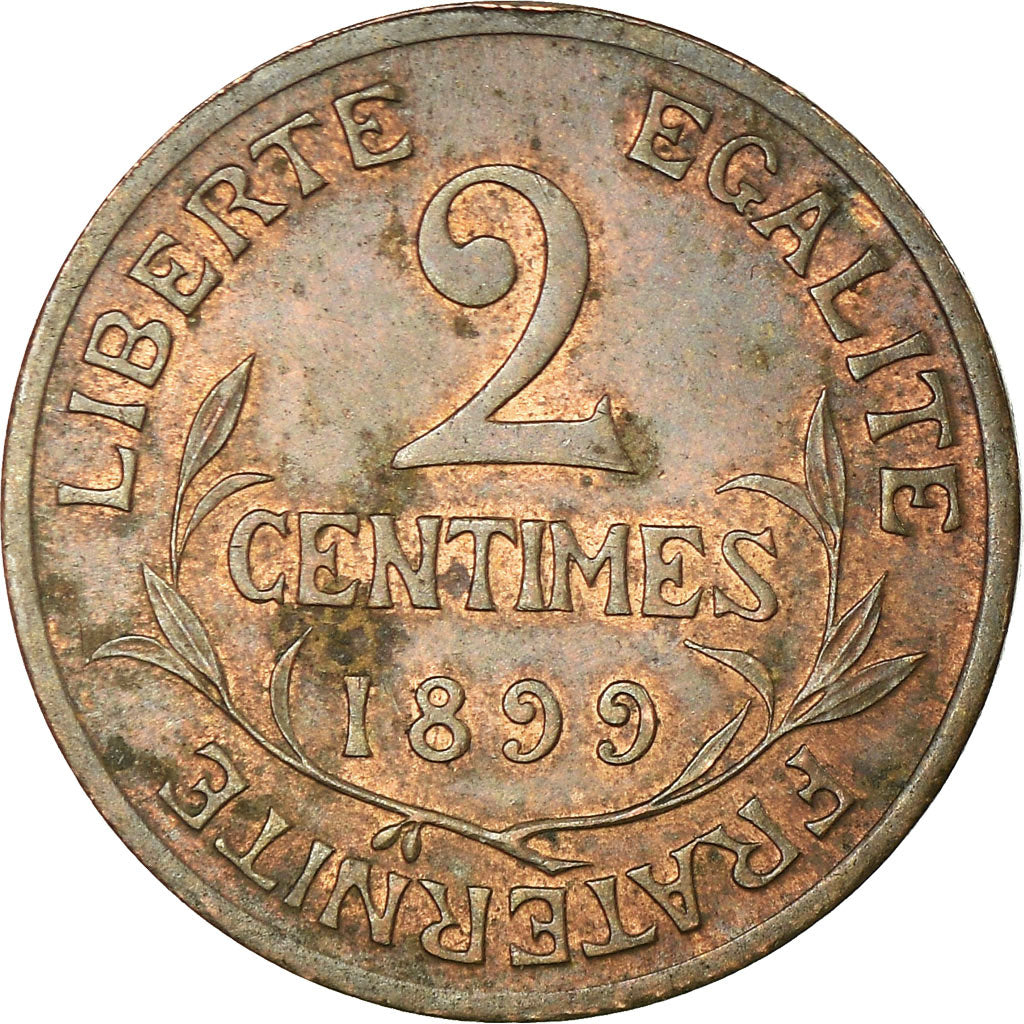 Moneta, Francia, Dupuis, 2 Centimes, 1899, Paris, BB, Bronzo, KM:841