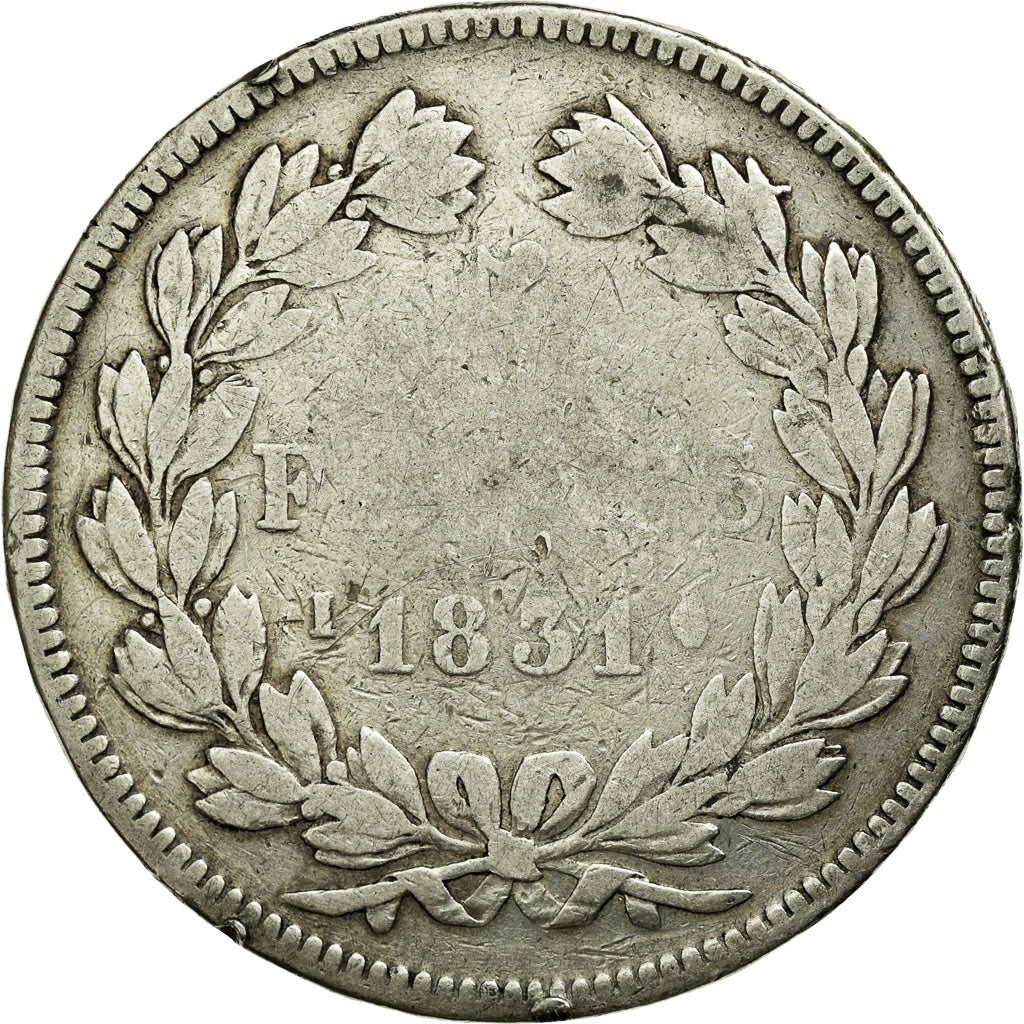 Münze, Frankreich, Louis-Philippe, 5 Francs, 1831, Limoges, S, Silber