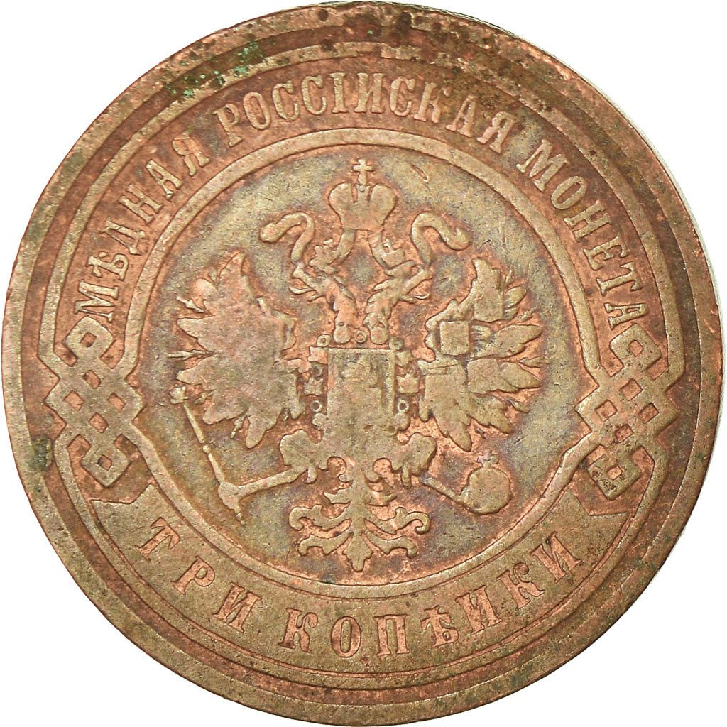Munten, Rusland, Nicholas II, 3 Kopeks, 1906, Saint-Petersburg, FR, Koper