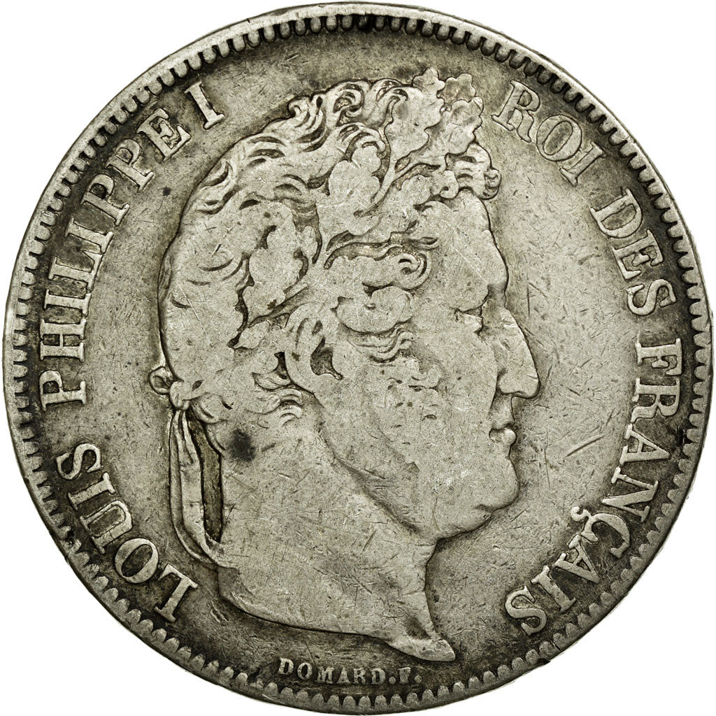 Coin, France, Louis-Philippe, 5 Francs, 1833, Nantes, VF(20-25), Silver