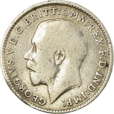 Moneda, Gran Bretaña, George V, 3 Pence, 1917, MBC, Plata, KM:813