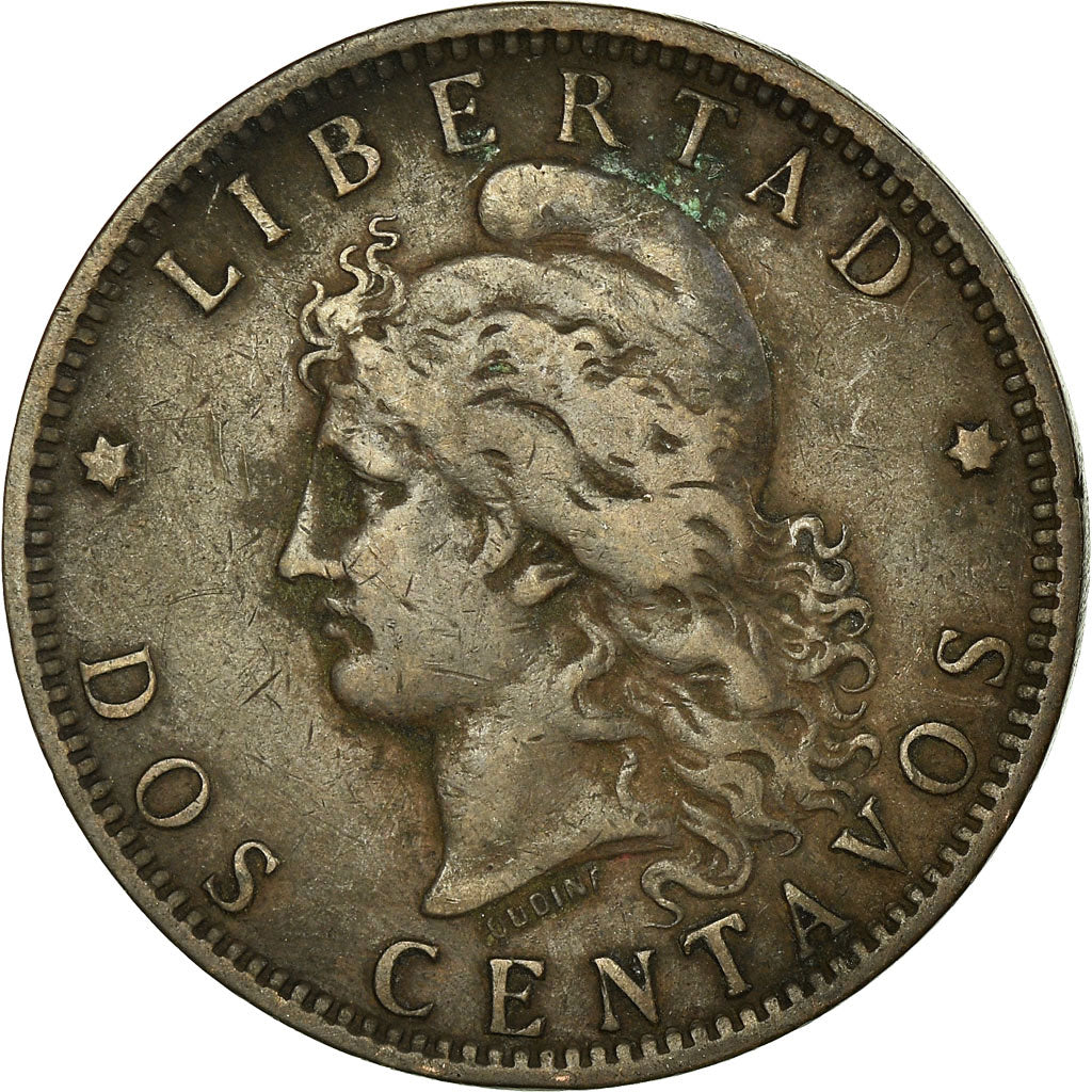 Moneda, Argentina, 2 Centavos, 1893, BC+, Bronce, KM:33