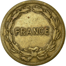 Monnaie, France, France Libre, 2 Francs, 1944, Philadelphie, TB+, Laiton